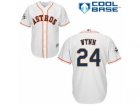 Houston Astros #24 Jimmy Wynn Replica White Home 2017 World Series Bound Cool Base MLB Jersey
