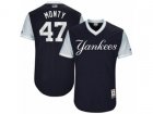 2017 Little League World Series Yankees #47 Jordan Montgomery Monty Navy Jersey