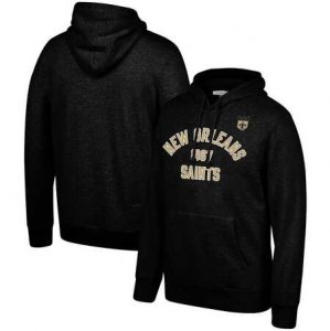 New Orleans Saints Mitchell & Ness Team History Pullover Hoodie Black