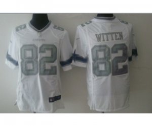 Nike dallas cowboys #82 witten white platinum jerseys[game]