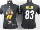 Nike Women NFL pittsburgh steelers #83 heath miller black[portrait fashion]jerseys