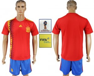 Spain Home 2018 FIFA World Cup Mens Customized Jersey