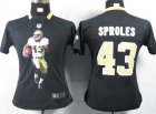 Women Nike New Orleans Saints #43 Sproles Black Portrait Fashion Game Jersey