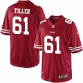 Mens Nike San Francisco 49ers #61 Andrew Tiller Limited Red Team Color NFL Jersey