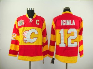 nhl calgary flames #12 iginla red[winter classic]