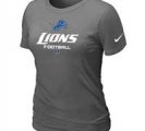 Women Detroit Lions Deep Grey T-Shirt