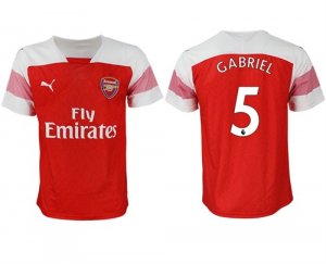 2018-19 Arsenal 5 GABRIEL Home Thailand Soccer Jersey