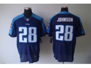 Nike NFL Tennessee Titans #28 Chris Johnson Dark Blue Elite Jerseys