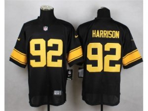 Nike Pittsburgh Steelers #92 James Harrison Black Jerseys(Gold No Elite)