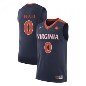 Virginia Cavaliers 0 Devon Hall Navy College Basketball Jersey