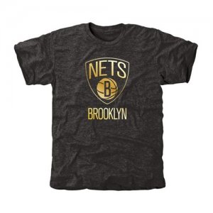 Brooklyn Nets Gold Collection Tri-Blend T-Shirt Black