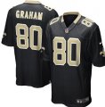 nike nfl new orleans saints #80 Jimmy Graham black game jersey