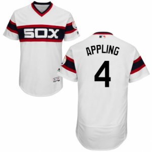 Men\'s Majestic Chicago White Sox #4 Luke Appling White Flexbase Authentic Collection MLB Jersey