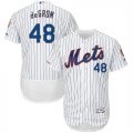 Mets #48 Jacob DeGrom White 150th Patch Flexbase Jersey