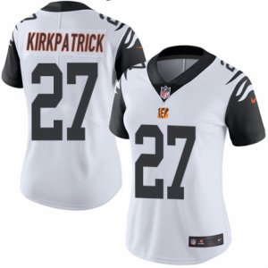 Women\'s Nike Cincinnati Bengals #27 Dre Kirkpatrick Limited White Rush NFL Jersey