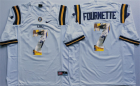 LSU Tigers 7 Leonard Fournette White Portrait Number College Jersey