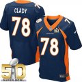 Nike Denver Broncos #78 Ryan Clady Navy Blue Alternate Super Bowl 50 Men Stitched NFL New Elite Jersey