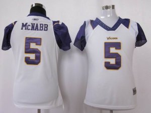 women nfl minnesota vikings #5 mcnabb field flirt fashion white