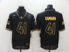 Mens New Orleans Saints #41 Alvin Kamara Black Gold 2020 Salute To