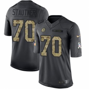 Mens Nike Pittsburgh Steelers #70 Ernie Stautner Limited Black 2016 Salute to Service NFL Jersey