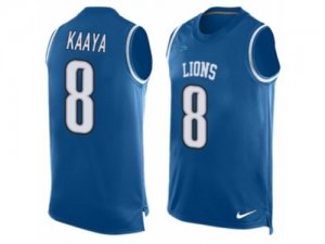 Mens Nike Detroit Lions #8 Brad Kaaya Limited Light Blue Player Name & Number Tank Top NFL Jersey