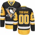Youth Reebok Pittsburgh Penguins Customized Premier Black Gold Third NHL Jersey