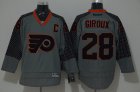 NHL Philadelphia Flyers #28 Claude Giroux Charcoal Cross Check Fashion jerseys