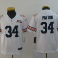 Nike Bears #34 Walter Payton White Youth 2019 100th Season Alternate Classic Retired Vapor