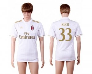 AC Milan #33 Kuco Away Soccer Club Jersey