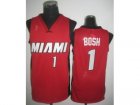 NBA Miami Heat #1 Chris Bosh Red Jerseys(Revolution 30)