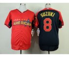 mlb 2014 all star jerseys minnesota twins #8 suzuki red-blue