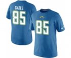 Nike San Diego Chargers 85 Gates Pride Name & Number T-Shirt L.Blue