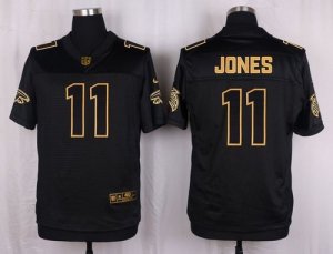 Nike Atlanta Falcons #11 Julio Jones Black Pro Line Gold Collection Jersey(Elite)