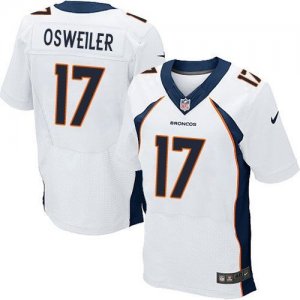 Nike Denver Broncos #17 Brock Osweiler whitejerseys(Elite)