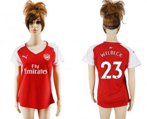 2017-18 Arsenal 23 WELBECK Home Women Soccer Jersey