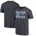 Memphis Grizzlies Fanatics Branded Navy Believe Memphis Hometown Collection Tri-Blend T-Shirt