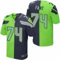 Men's Nike Seattle Seahawks #74 George Fant Elite Team Green Two Tone NFL Jersey