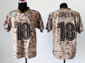 2013 Nike NFL Cincinnati Bengals #18 A.J. Green Camo NFL Elite USMC Jersey(USA)