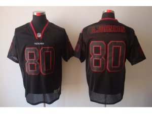 Nike NFL Houston Texans #80 Andre Johnson Lights Out Black Elite Jerseys