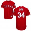 2016 Men Texas Rangers #34 Nolan Ryan Majestic Red Flexbase Authentic Collection Player Jersey
