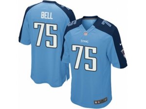 Nike Tennessee Titans #75 Byron Bell Game Light Blue Team Color NFL Jersey