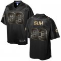 Nike Miami Dolphins #93 Ndamukong Suh Black Gold Collection Jersey(Game)