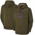 Minnesota Vikings Nike Salute to Service Sideline Therma Performance Pullover Hoodie Olive