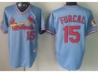 MLB St.Louis Cardinals #15 Rafael Furcal Blue Jerseys(Throwback)