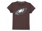 nike philadelphia eagles authentic logo youth T-Shirt brown