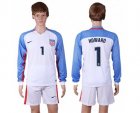 USA #1 Howard Home Long Sleeves Soccer Country Jersey