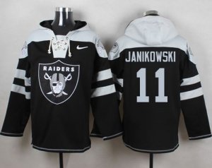 Nike Oakland Raiders #11 Sebastian Janikowski Black Player Pullover Hoodie