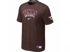 Texas Rangers Brown Nike Short Sleeve Practice T-Shirt