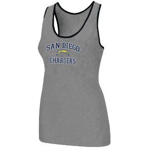 Nike San Diego Charger Heart & Soul Tri-Blend Racerback stretch Tank Top L.grey