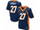 Mens Nike Denver Broncos #27 Brendan Langley Elite Navy Blue Alternate NFL Jersey